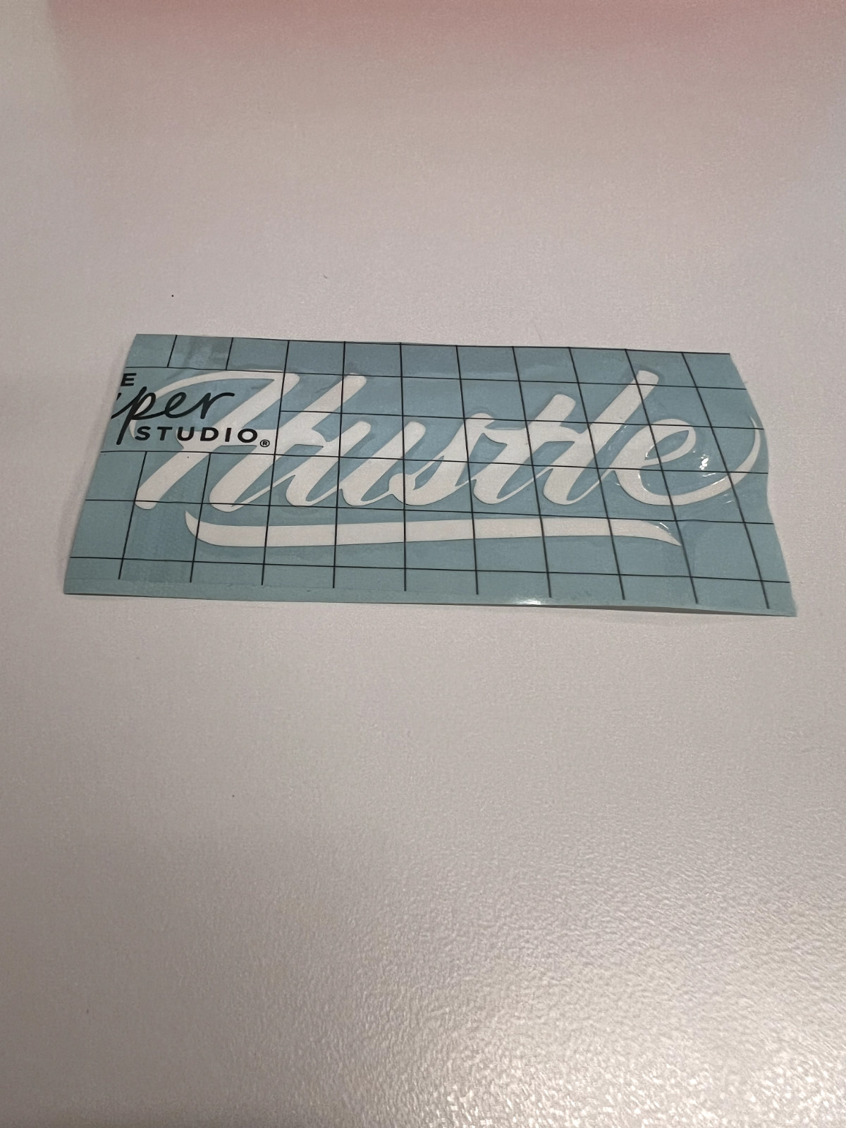 Vinyl Decal Sticker Waterproof Car Window Laptop Wall Graphic white hustle strip