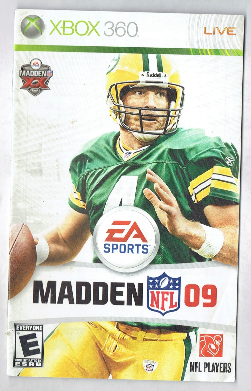 EA Sports Madden 2009 Microsoft XBOX 360 MANUAL Only