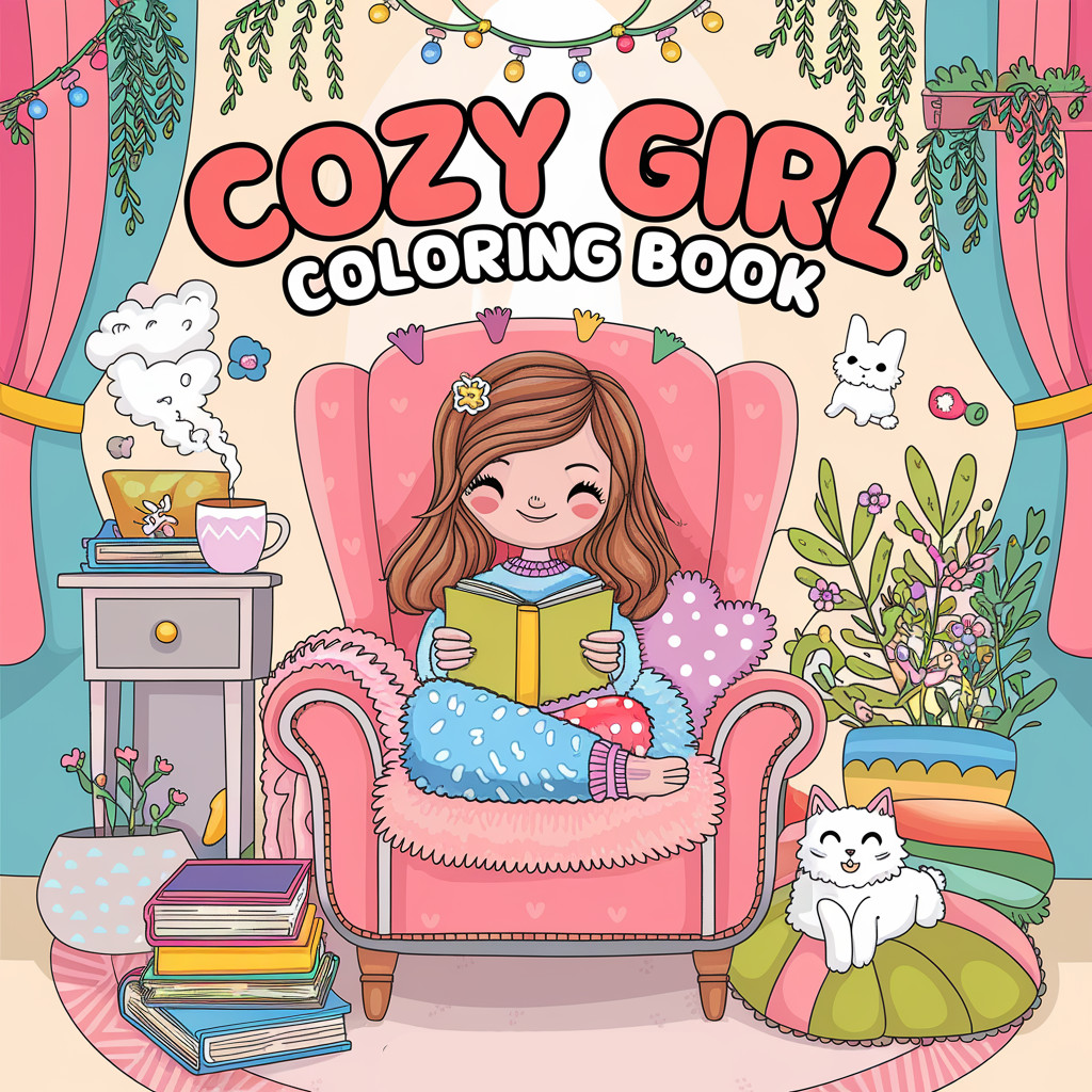 Cozy Girl Coloring Book  hours of fun for all