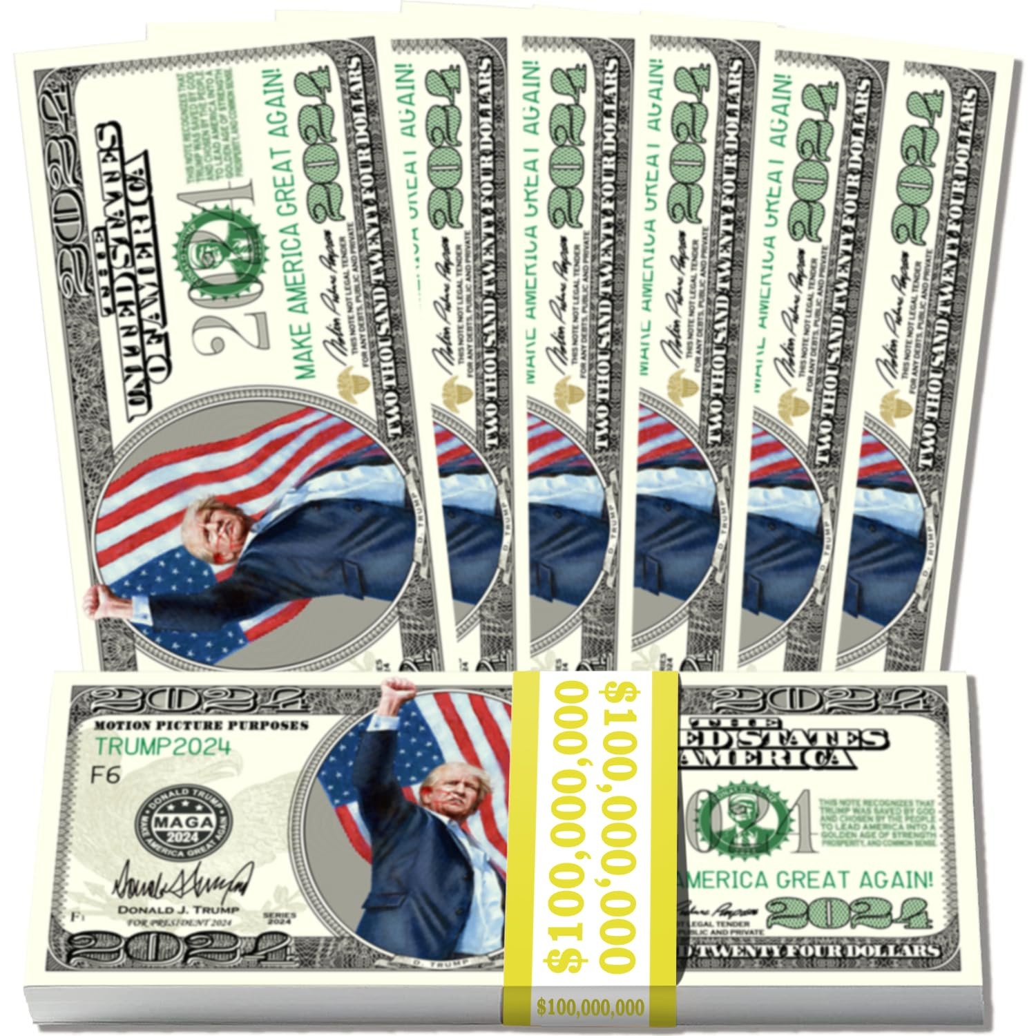 Trump 2024 Limited Edition Novelty - Pack of 101 - Fight Fight! Beige 