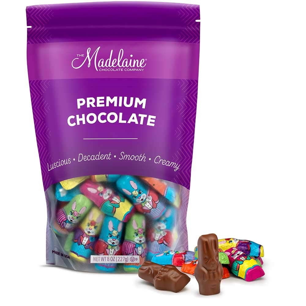 Madelaine Easter Chocolate Bunny - 25 Premium Milk Chocolate Mini Bunnies - 1/2 