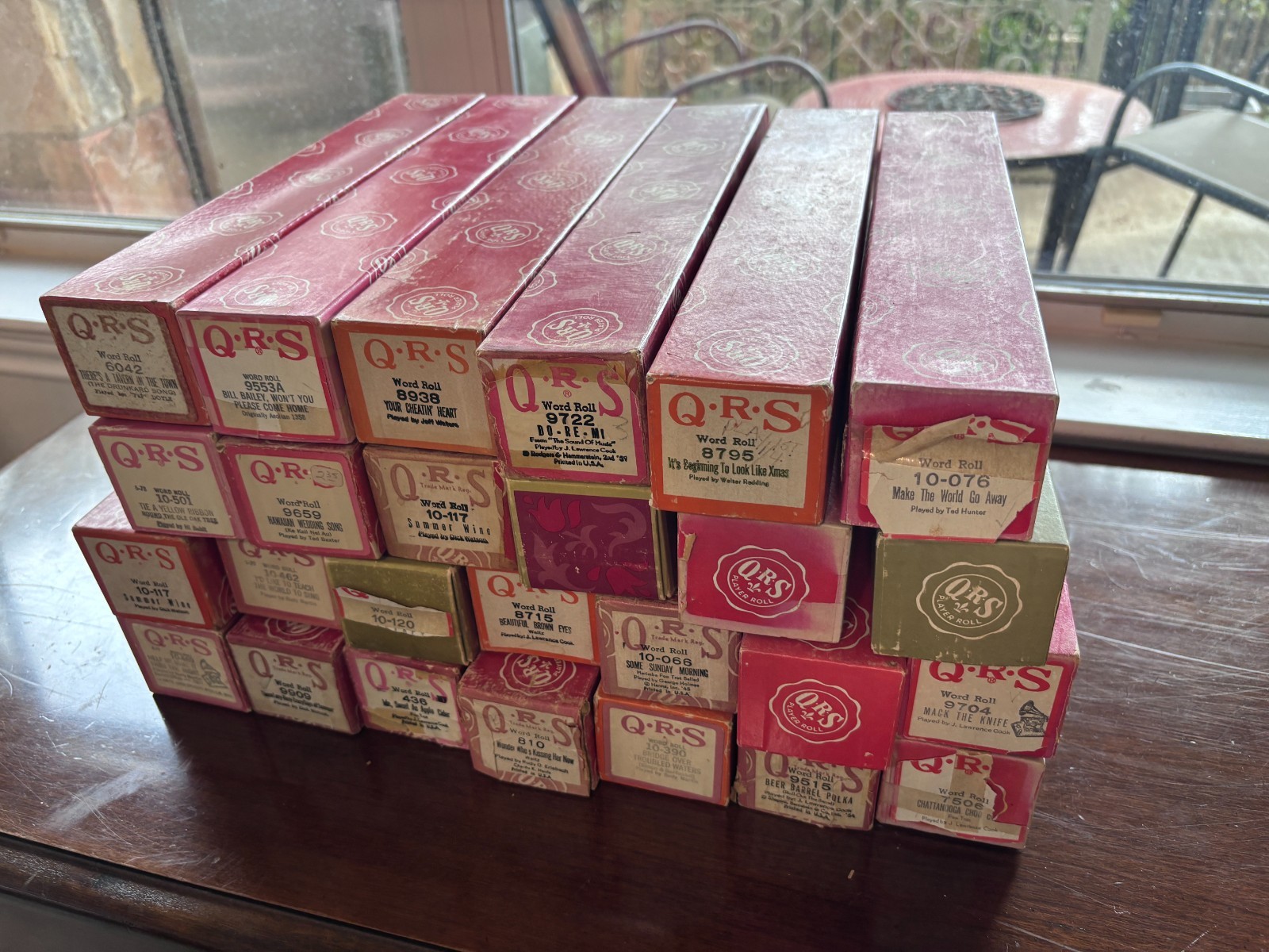 Vintage QRS Word Roll Piano Player Music Rolls Lot Of (26) Melody Songs