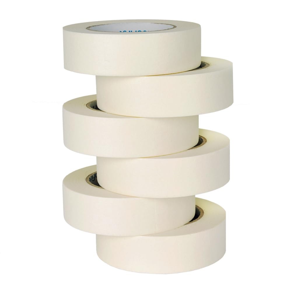 Masking Tape 1.41 Inch Wide Thin Beige White Painters Masking Tape Bulk for P...