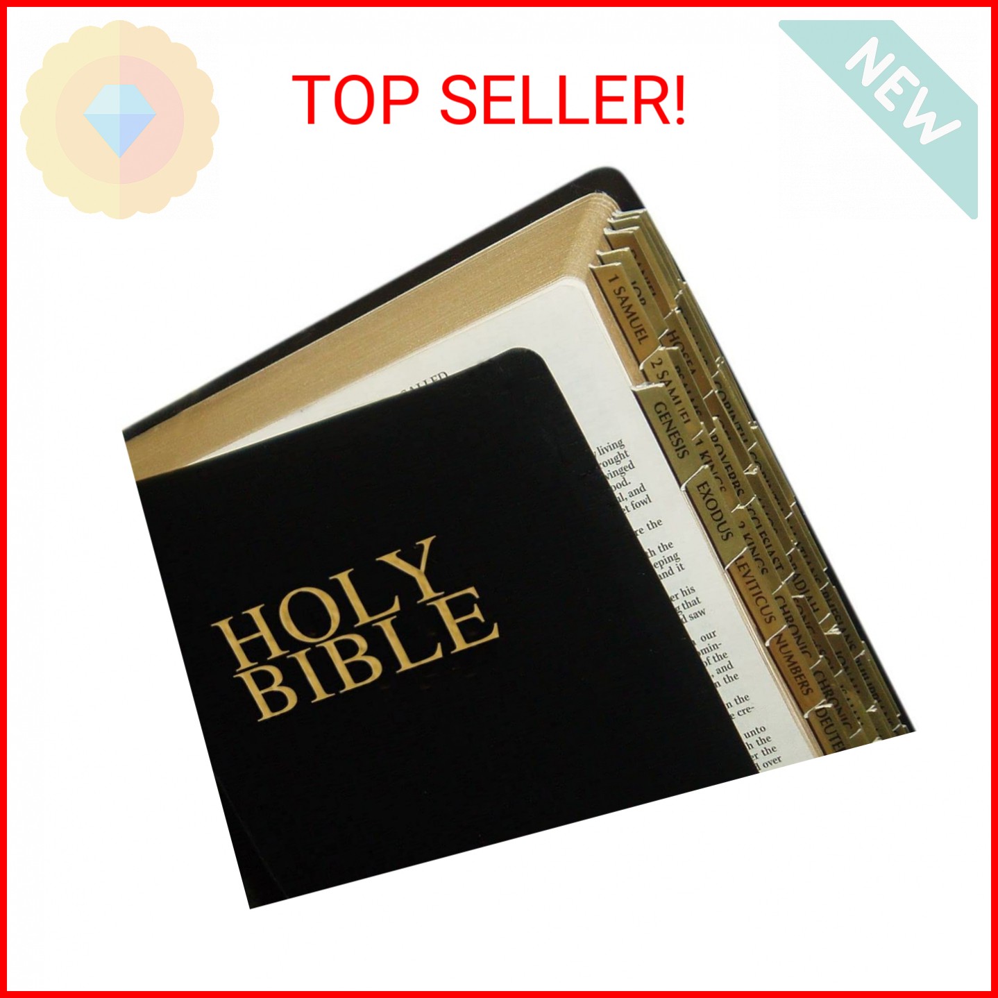 Tabbies Gold Bible Indexing Tabs, Old & New Testaments, 80 Tabs Including 64 Boo