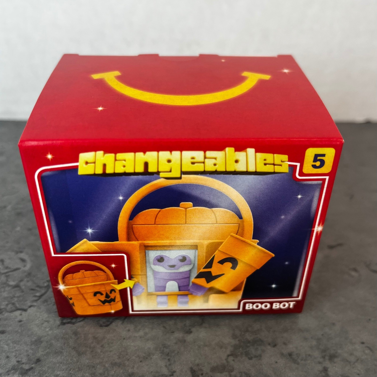 McDonalds 2026 Changeables Boo Bot 5 Halloween Pumpkin Robot Happy Meal Toy NIB