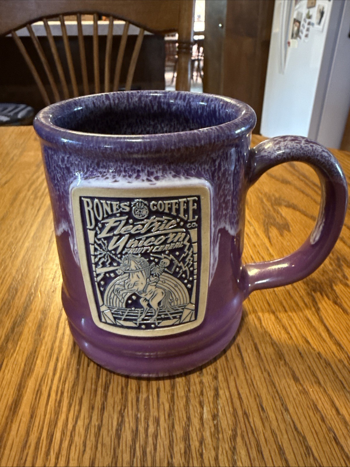 Bones Coffee Purple Electric Unicorn 2020 Mug - By Deneen Pottery