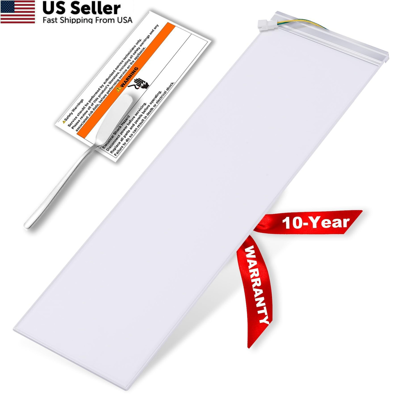 W11048980 Refrigerator LED Light Assembly Compatible with Whirlpool White 