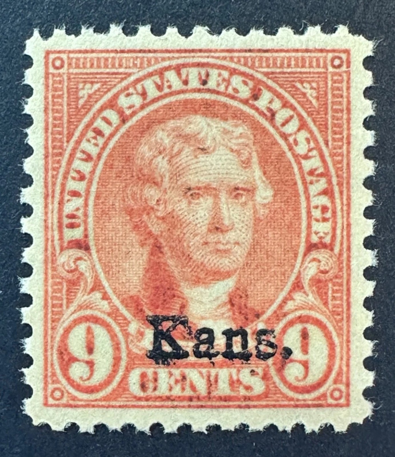 667 ( 9c Kans. Ovpt ) - SUPERB LOOKING - GORGEOUS COLOR - MNH - MUST SEE !