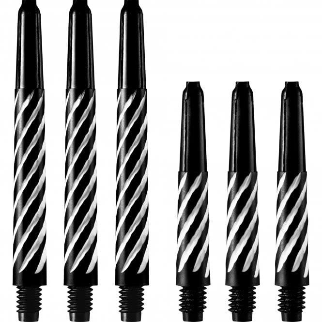 Black and White Spiral Short Nylon Shafts
