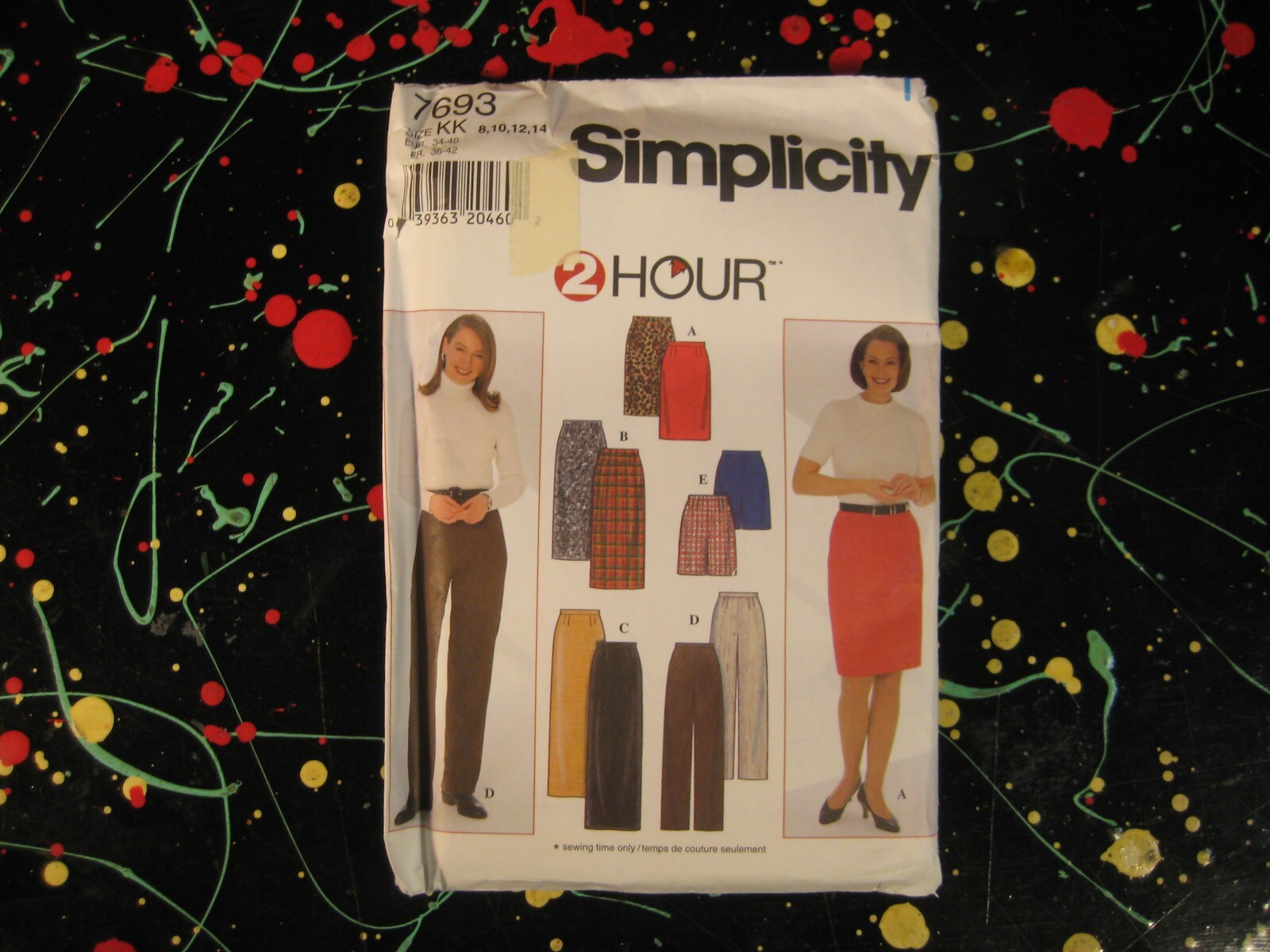 7693 Misses' Skirt, Pants, Shorts Simplicity 2hr Sewing Pattern KK Sz 8-14