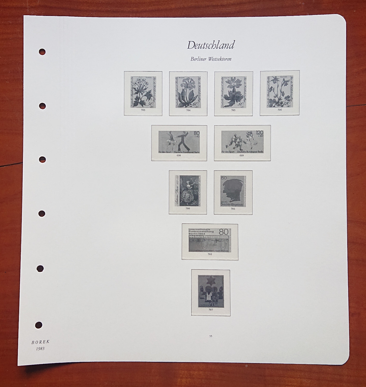 Form Sheet Berlin West Sectors Borek 1983 P. 55 Plants Sports Technology Radio