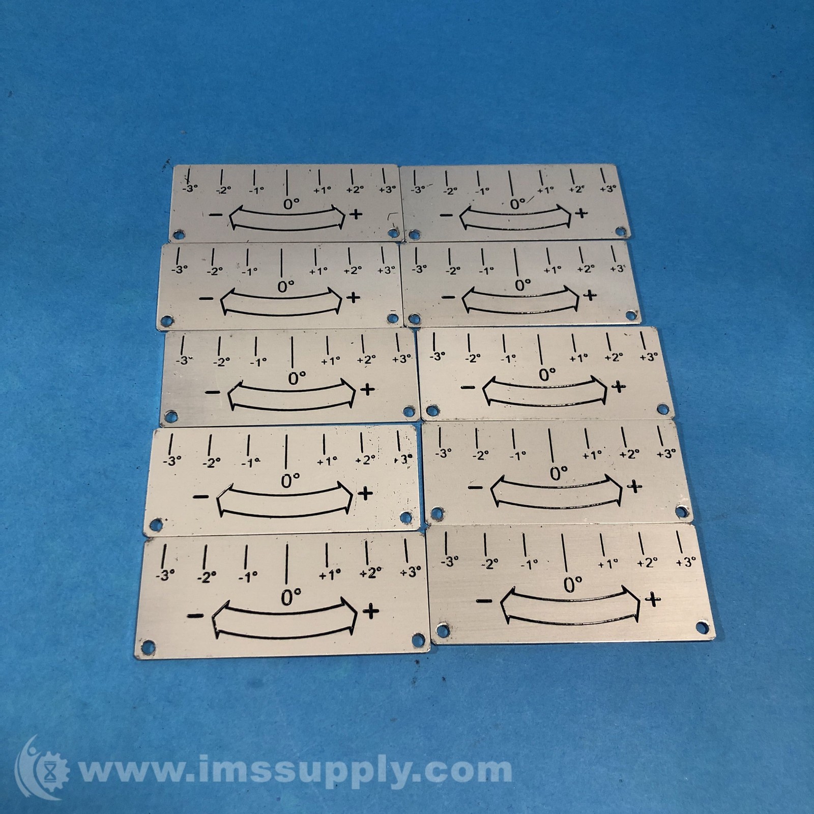 Pack of 10 -3 Degree to Plus 3 Degree Plates FNIP