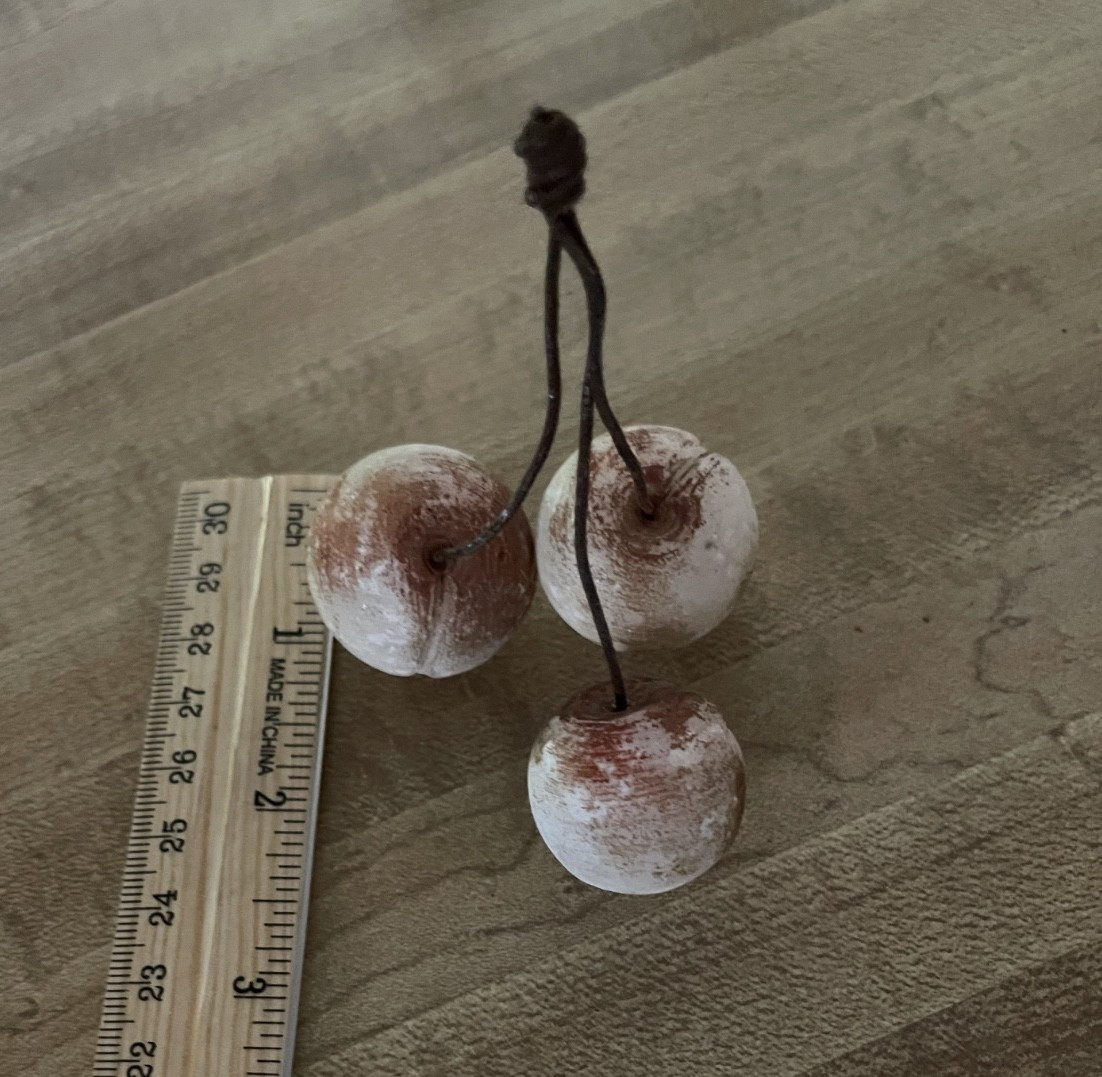 Early Vintage Antique  Alabaster  Stone  Cherries