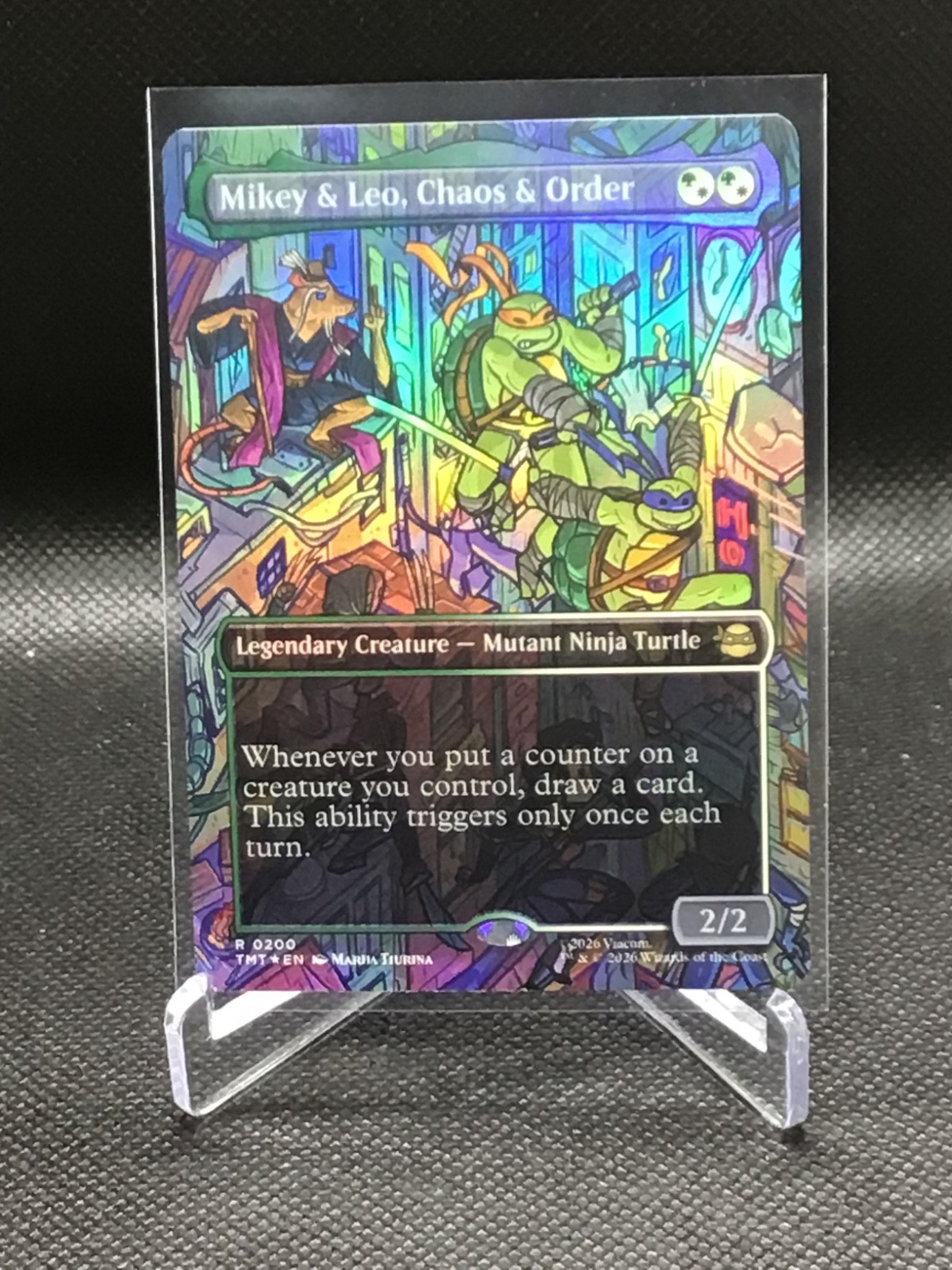 Mikey & Leo, Chaos & Order #200 NP Borderless Foil Teenage Mutant Ninja Turtles