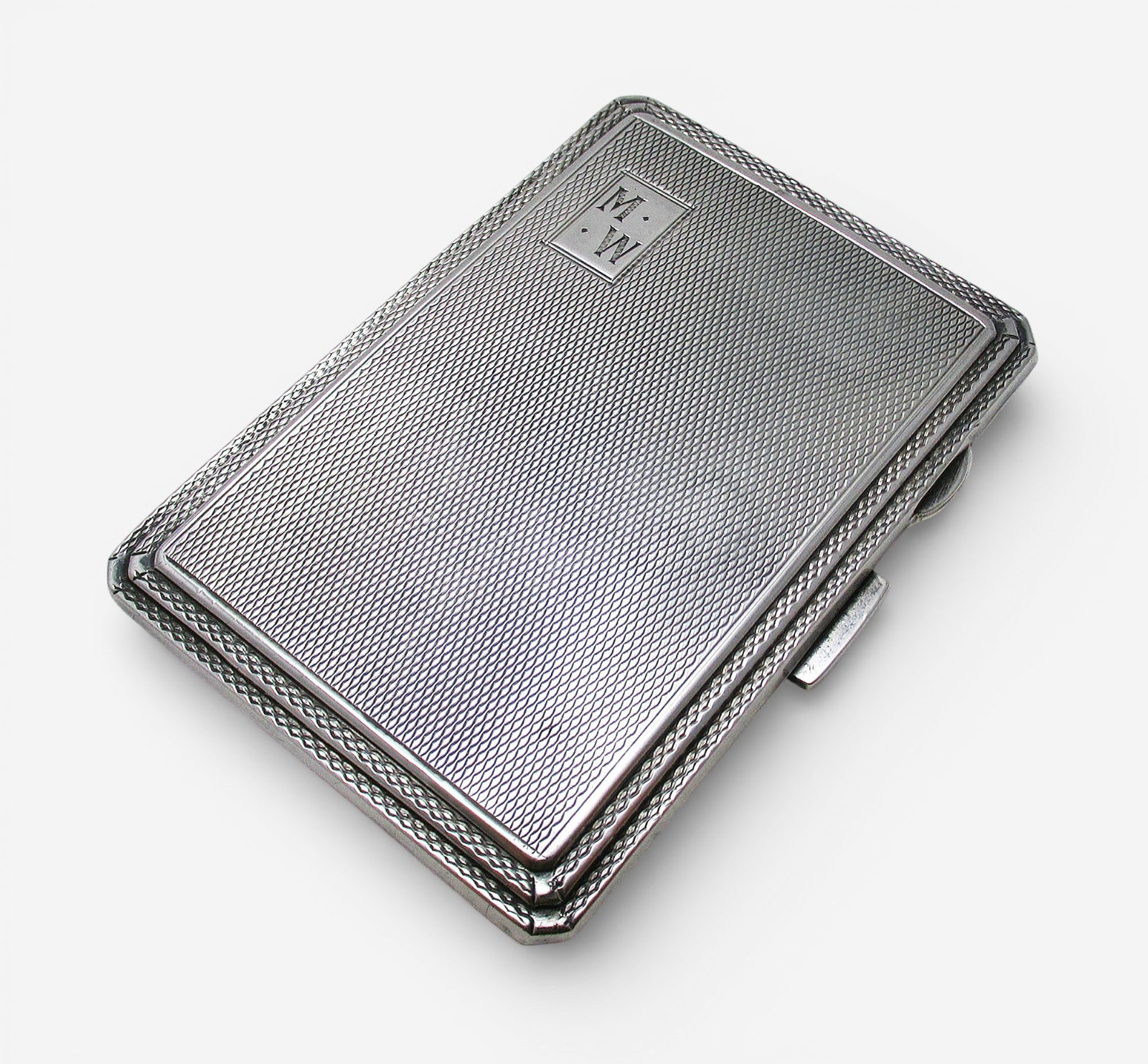 Art Deco Solid Sterling Silver Small Antique Cigarette Case Box Note Wallet 1937
