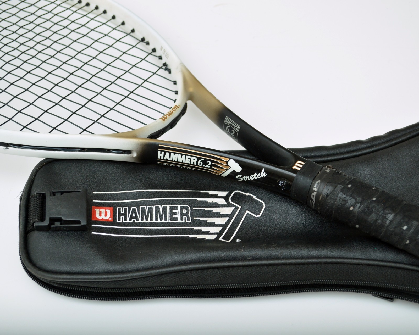 vintage WILSON HAMMER 6.2 Stretch 90s Tennis racket grip 3