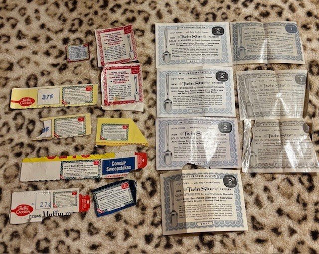 Vintage OLD Coupon Lot of 17 Assorted Betty Crocker Twin Star