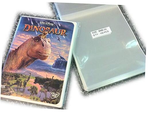  100 Pcs Clear Standard DVD Case Cello/Cellophane Bags Non Shrink 6x8 