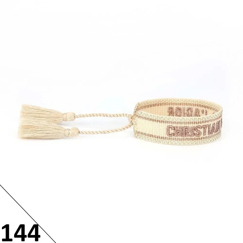 Handmade Woven Ethnic Bracelet, D-Shaped Polyester Band with White Fringe