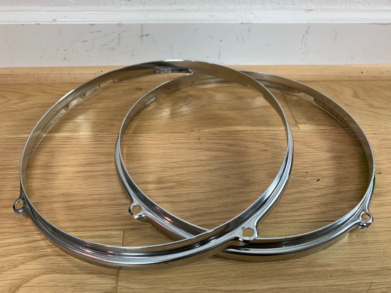 Lot 2x " 10" 4-Lug Rack Tom RIM COUNTERHOOP HOOP Part Double Flange Childs Drum