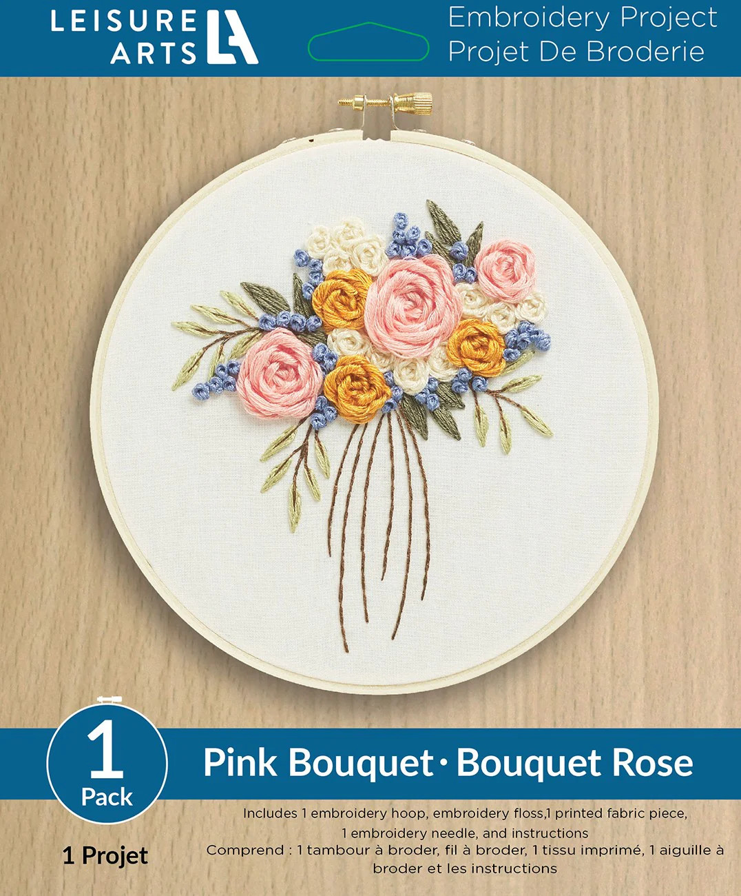 Leisure Arts Kit Embroidery 6" Bouquet