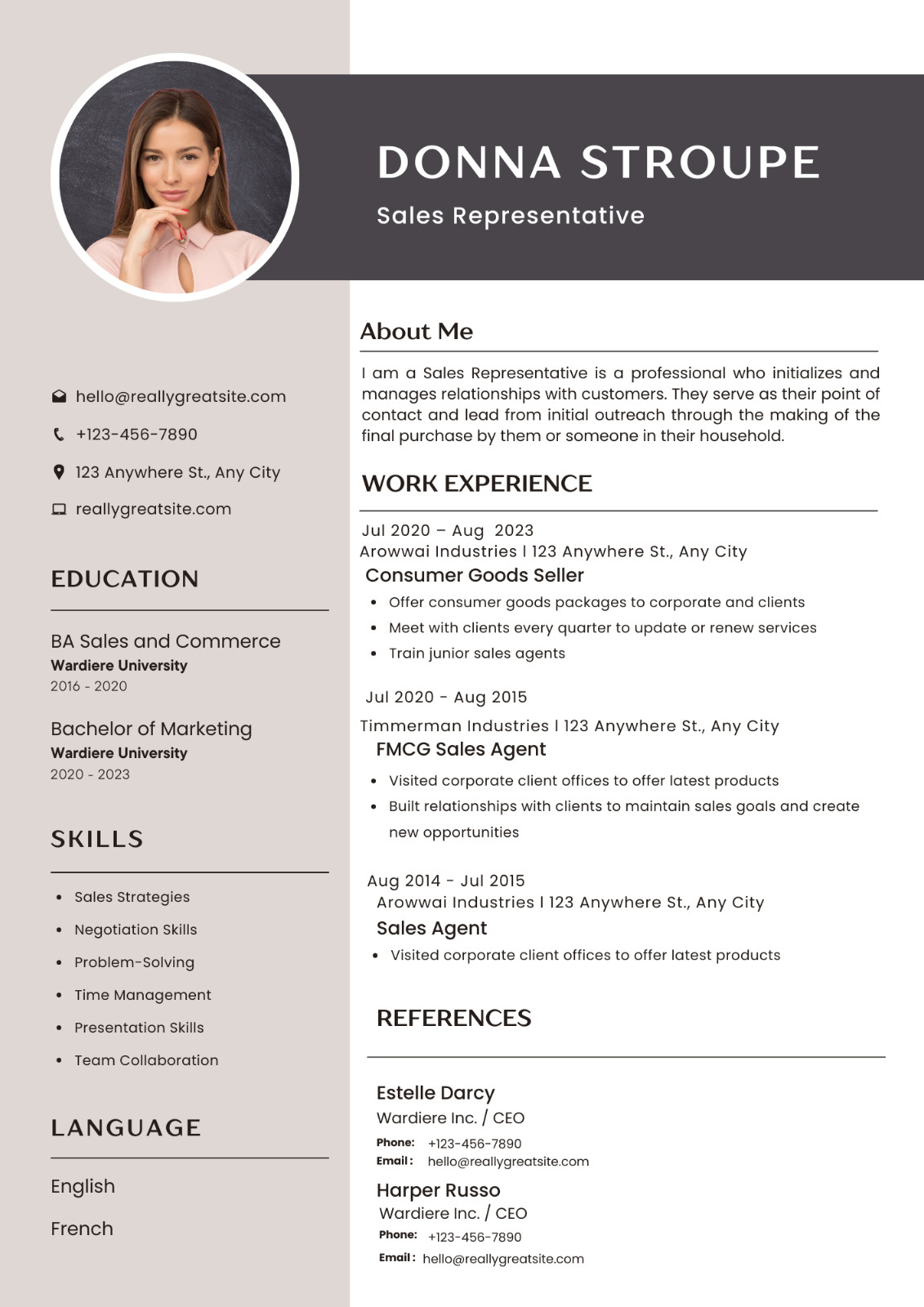 Modern Minimal Resume Template| 3 ATS Optimized CV + Cover letter, Editable.