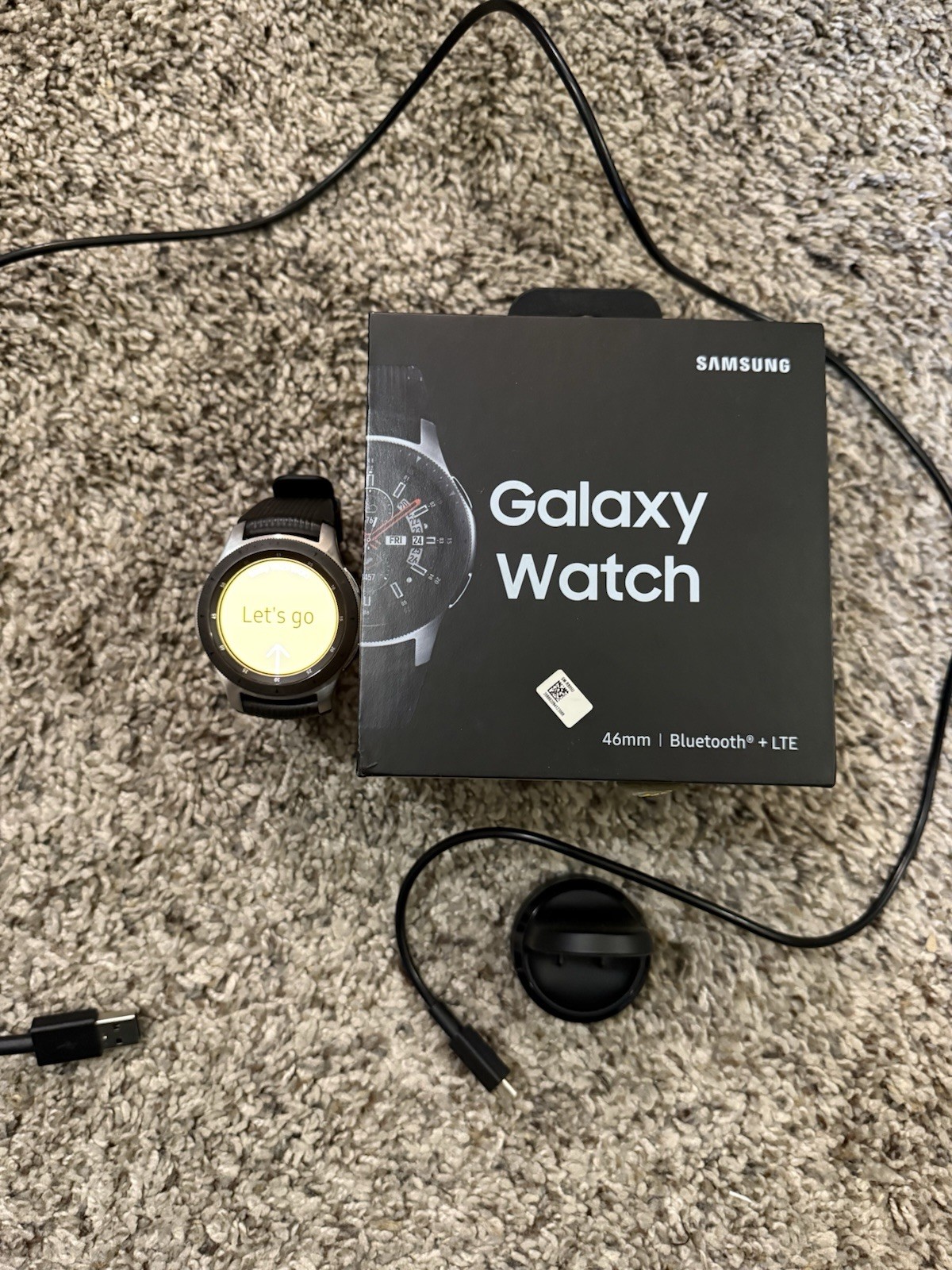 Samsung Galaxy Watch 46mm Bluetooth + LTE SM-R805U Silver WiFi Smart Watch