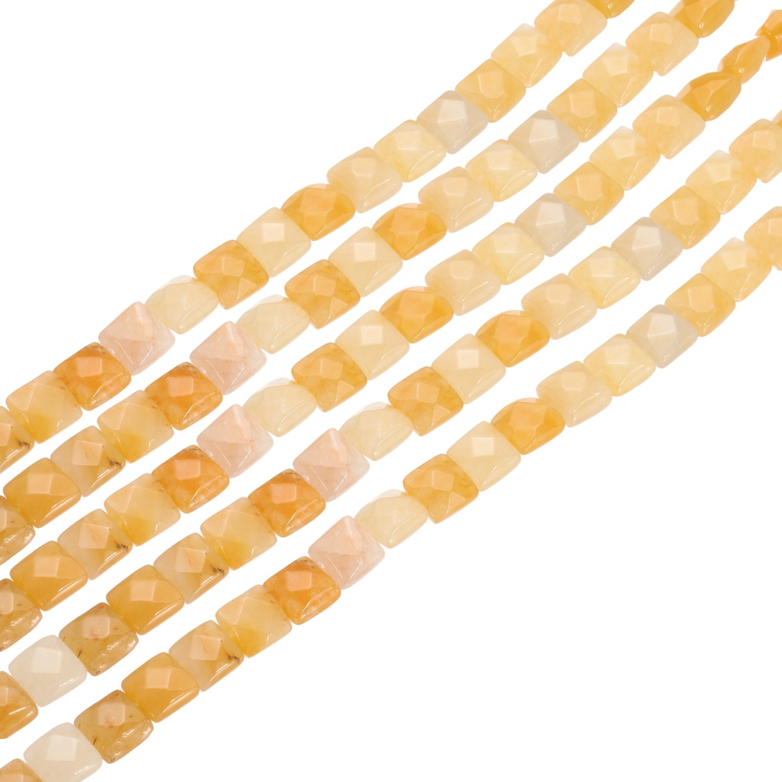 25 Pack Natural Stone Beads, 8mm Natural Topaz Stones, Yellow