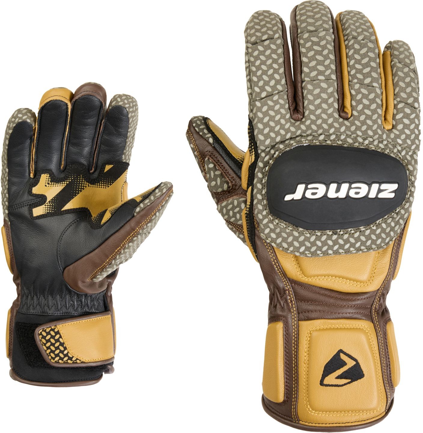 Ziener Race Men's Ski Gloves GATOS-Z PR brown
