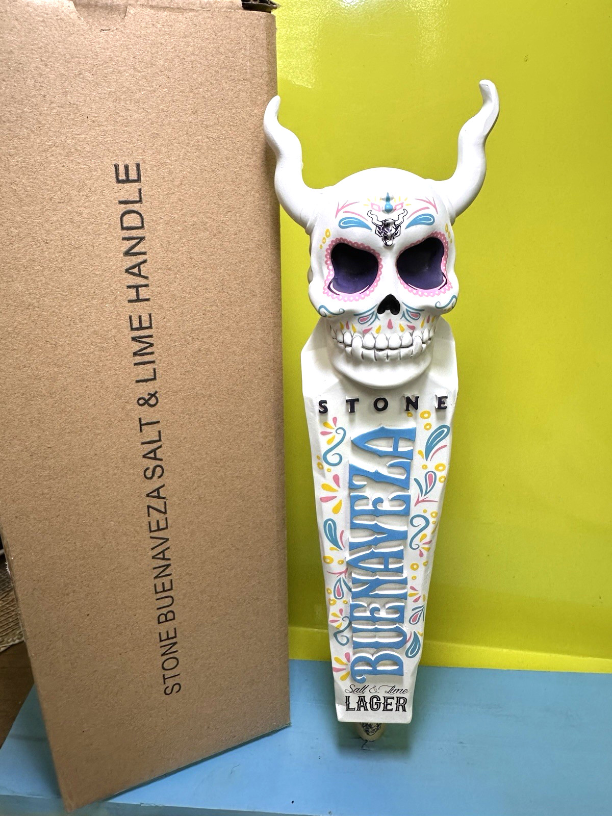 Stone Brewing Buenaveza GARGOYLE BEER Tap Handle NIB Skull 12” CALIFORNIA Brewer