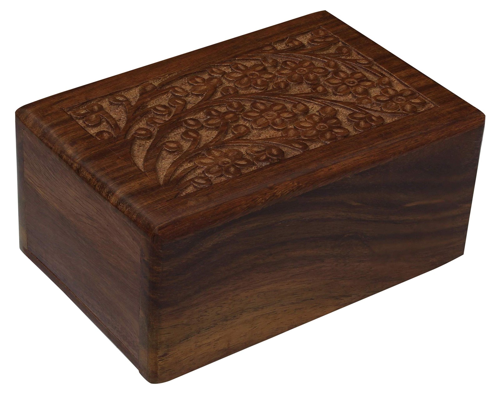 Tree of Life Hand-Carved Rosewood Urn Box - Small