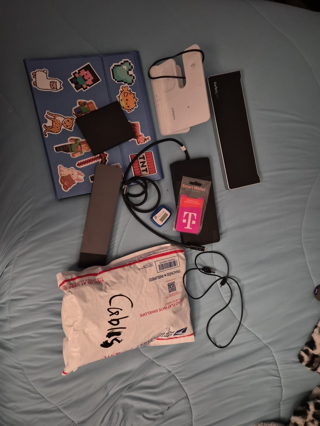 Lot Of 9 Electronics And Random Items Plus Loaded Mystery Bag Of Cables