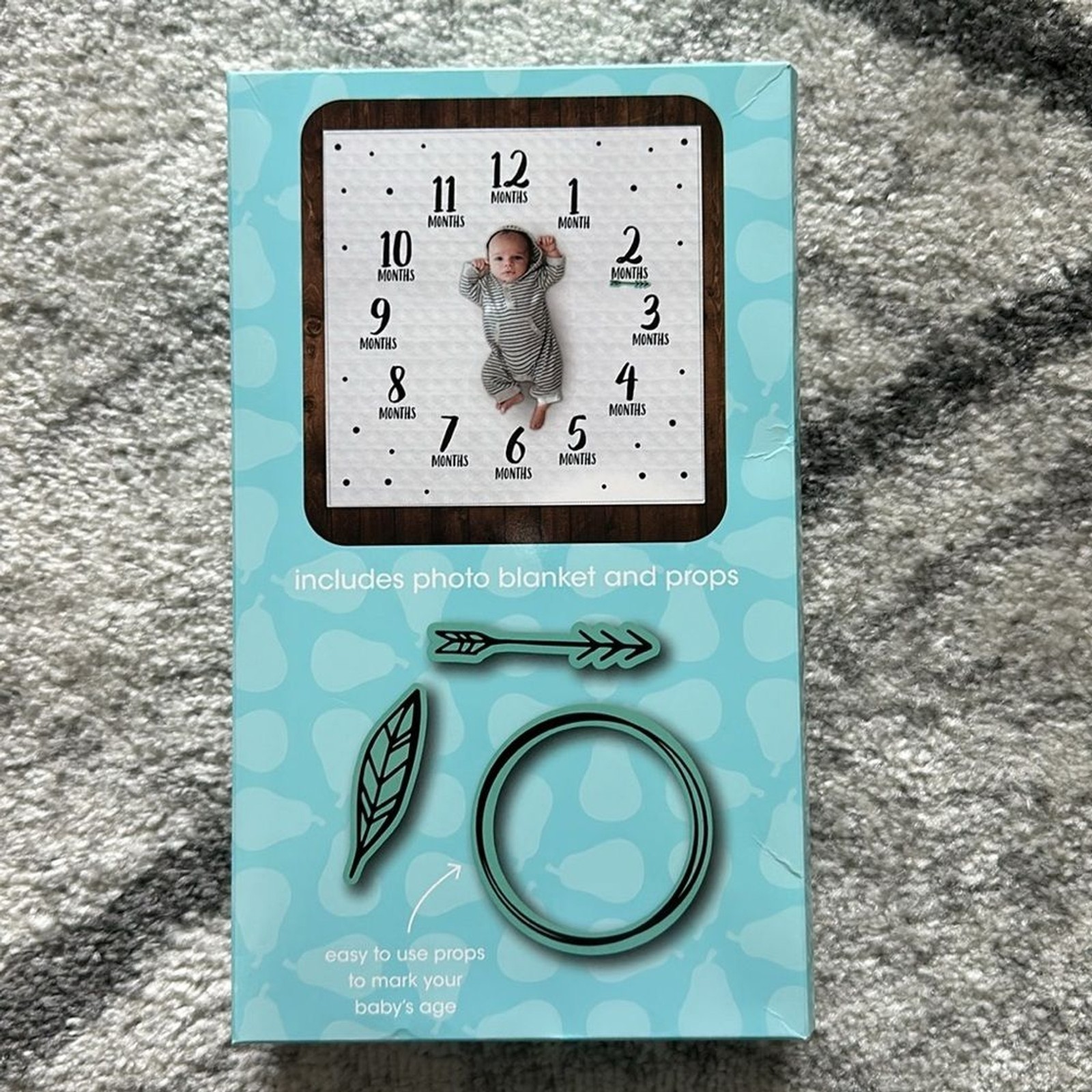 PEARHEAD Watch Me Grow Photo Milestone Blanket