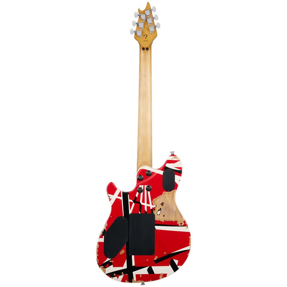 EVH 5107500315 Wolfgang Special Striped Series (Red Black and White Aged)