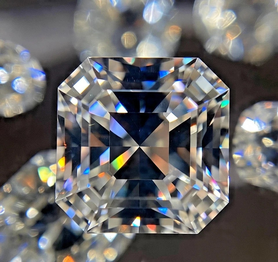 4.00 Ct Asscher Cut Lab Grown Loose  Diamond Natural D Color VVS1 e300