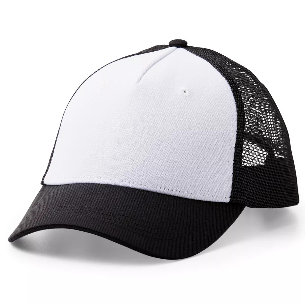 Cricut Trucker Hat Blank Black/White: Plain Polyester Sublimation Blanks for Cra