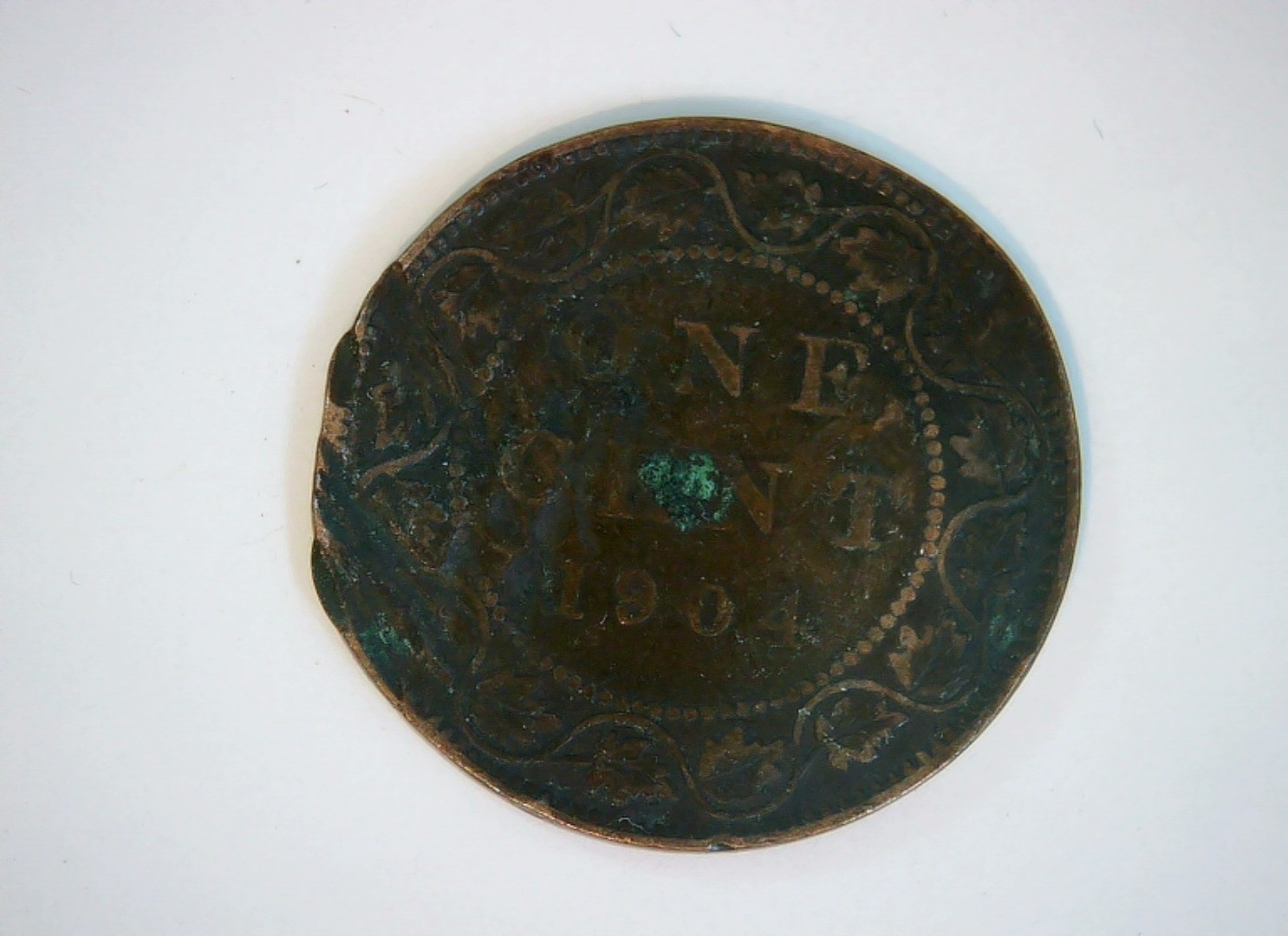 Canada 1904 1 Cent Victoria (Young Head) Large Cent Coin