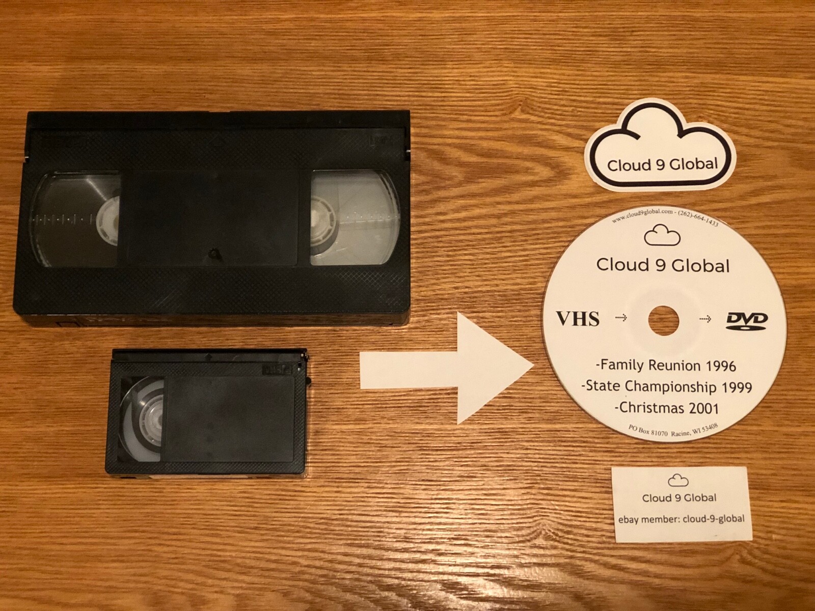 VHS Tape to DVD Conversion Service Video Tape Transfer VHS-C FAST TURN AROUND!!!