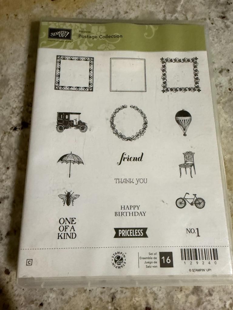 New Stampin' Up! 16 pc. Cling Rubber Stamp Set - POSTAGE COLLECTION