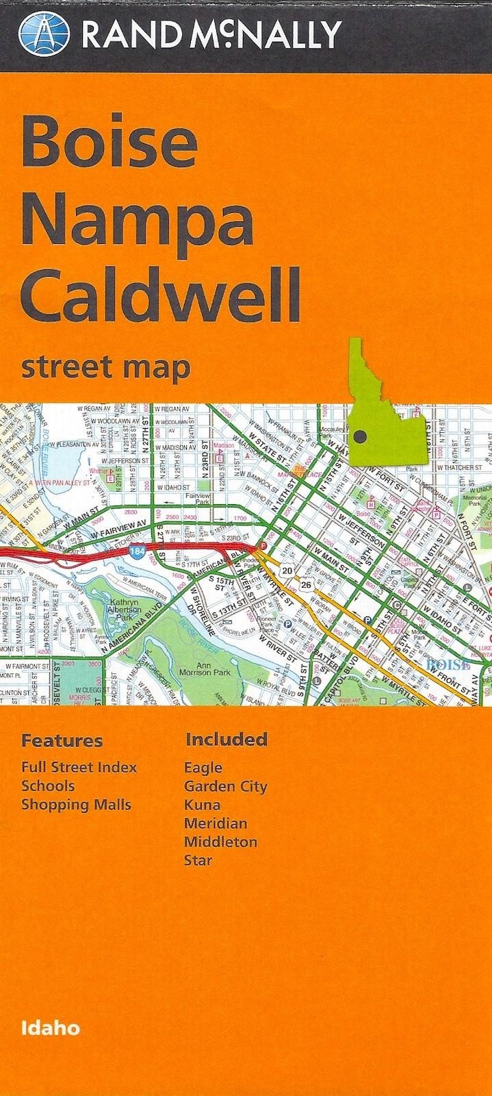 Boise, Nampa, Caldwell, Idaho, Street Map, by Rand McNally