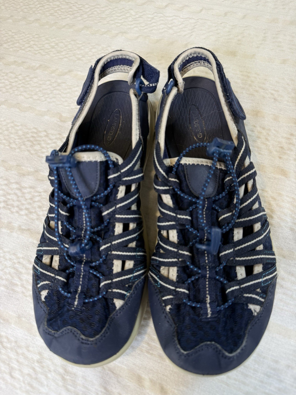 (JL) Lands' End Shoes Womens Size 8.5 D Beach Trekker Hiking Sandals Persian