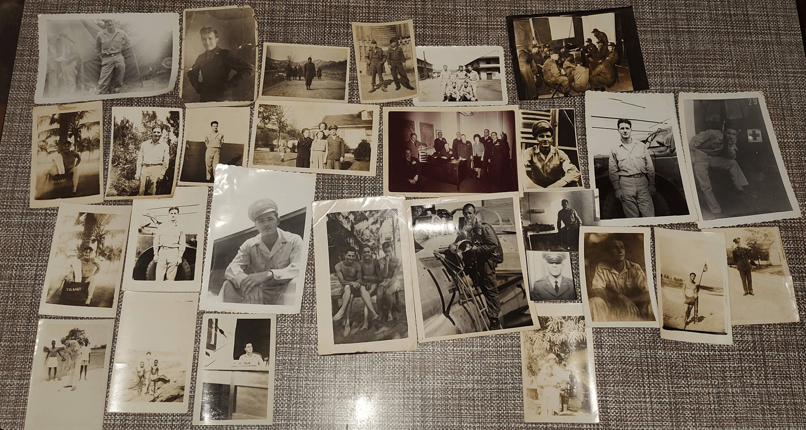 Misc lot of military snapshots (28) 1945-1950's Black and white Ft Bragg Africa