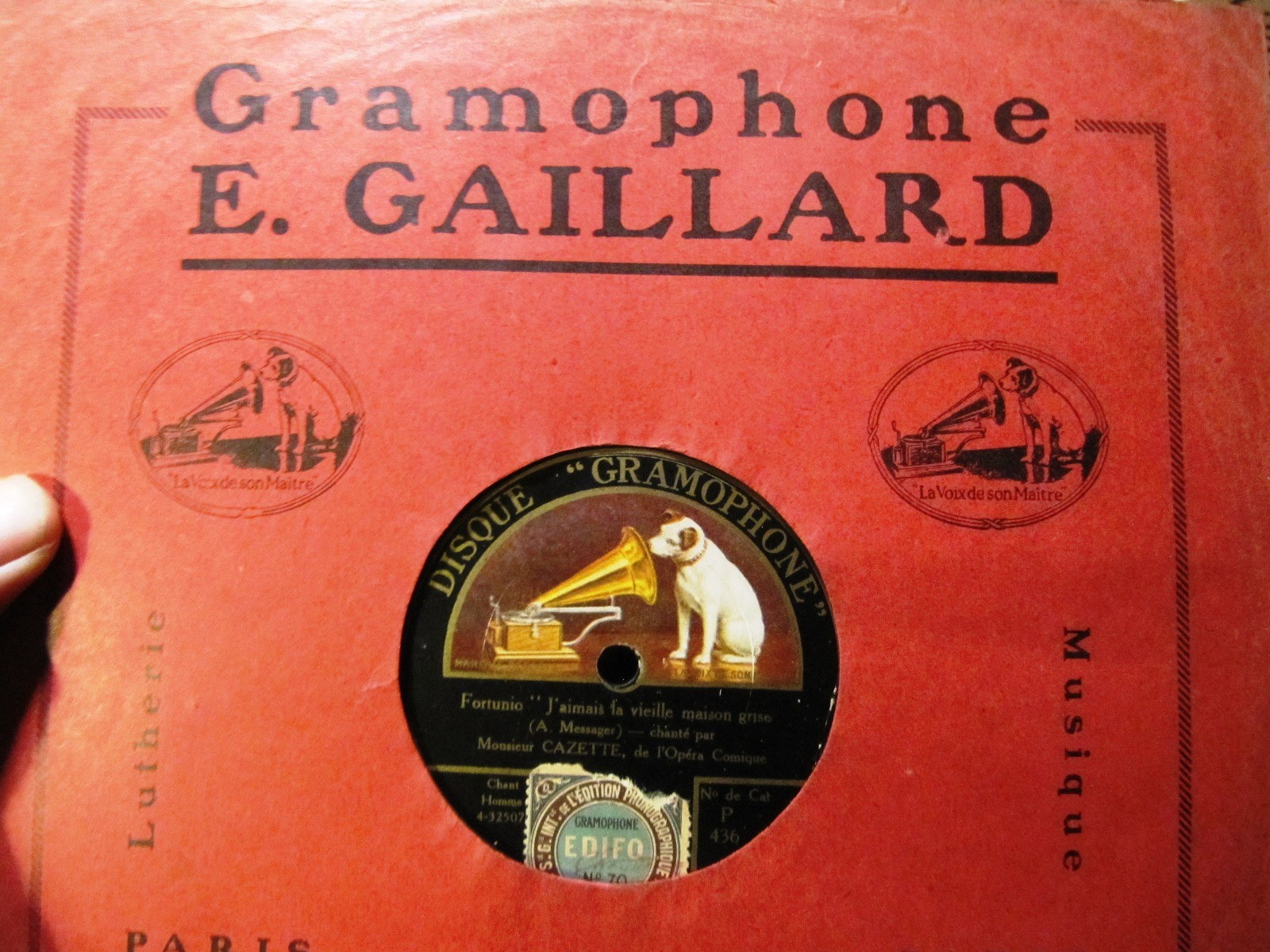 1920 Louis CAZETTE PARIS GRISELIDIS Je Suis l'Oiseau FORTUNIO Maison Grise P-436