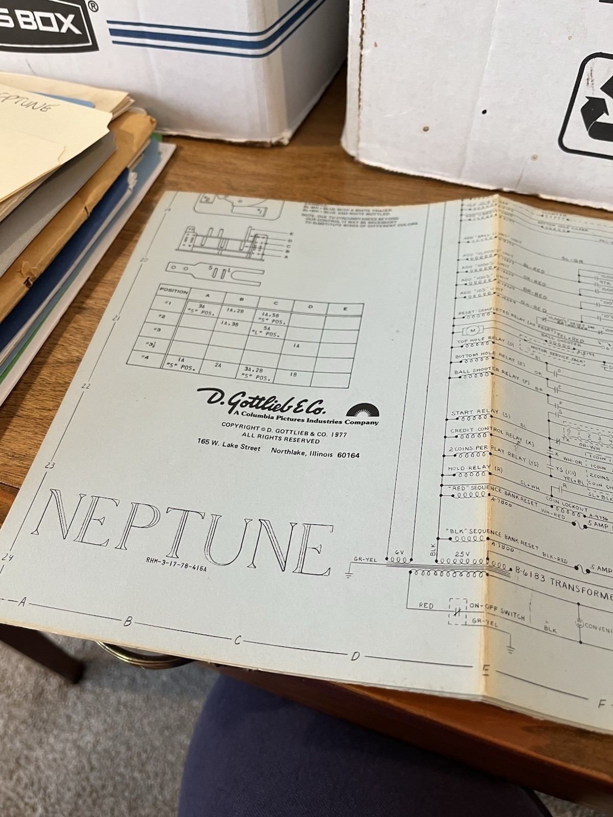 Neptune Pinball Schematic 