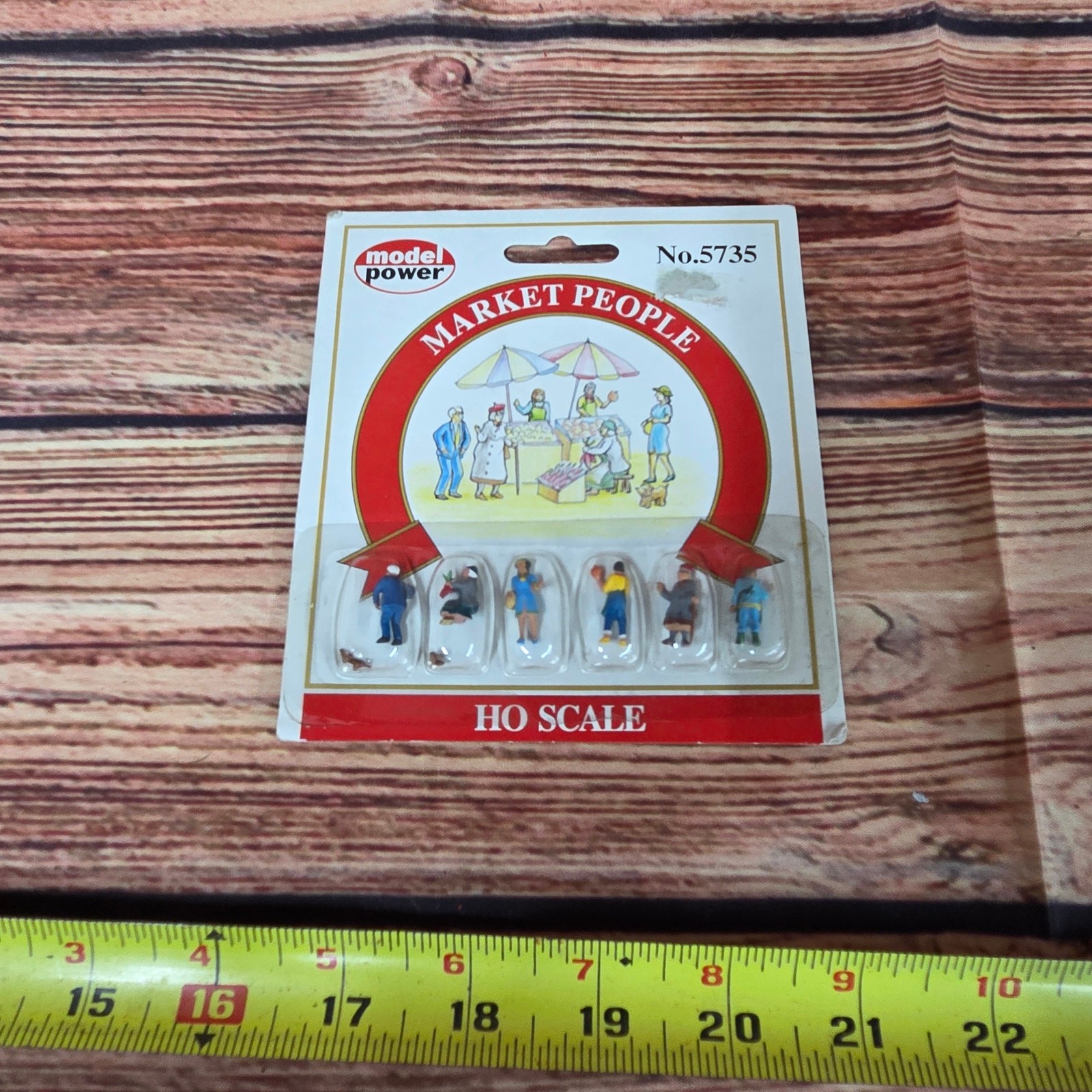 Model Power No. 5735 Market People – HO Scale Hand Painted Figures 6 Pieces Vtg
