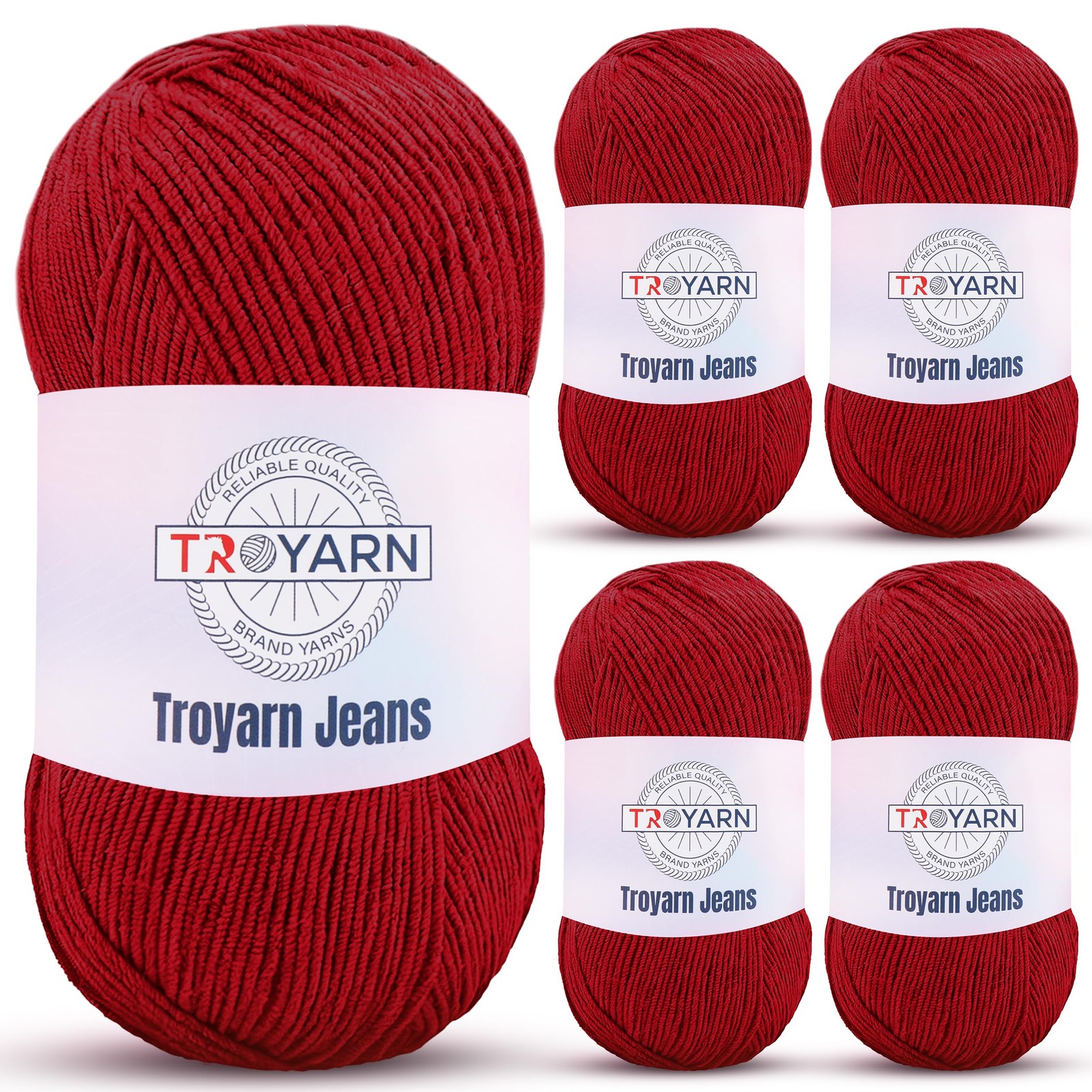 Bordeaux Cotton Acrylic Sport Yarn Amigurumi Baby Soft Fine Crochet 360 yds