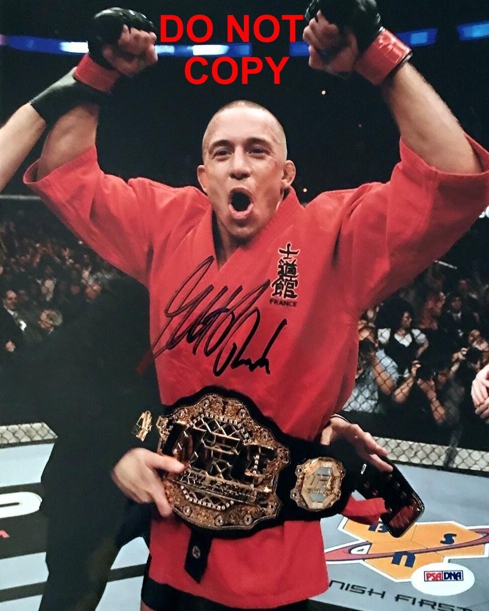 Georges St. Pierre UFC CHAMPION Signed Autographed REPRINT 8x10 Photo RP 2