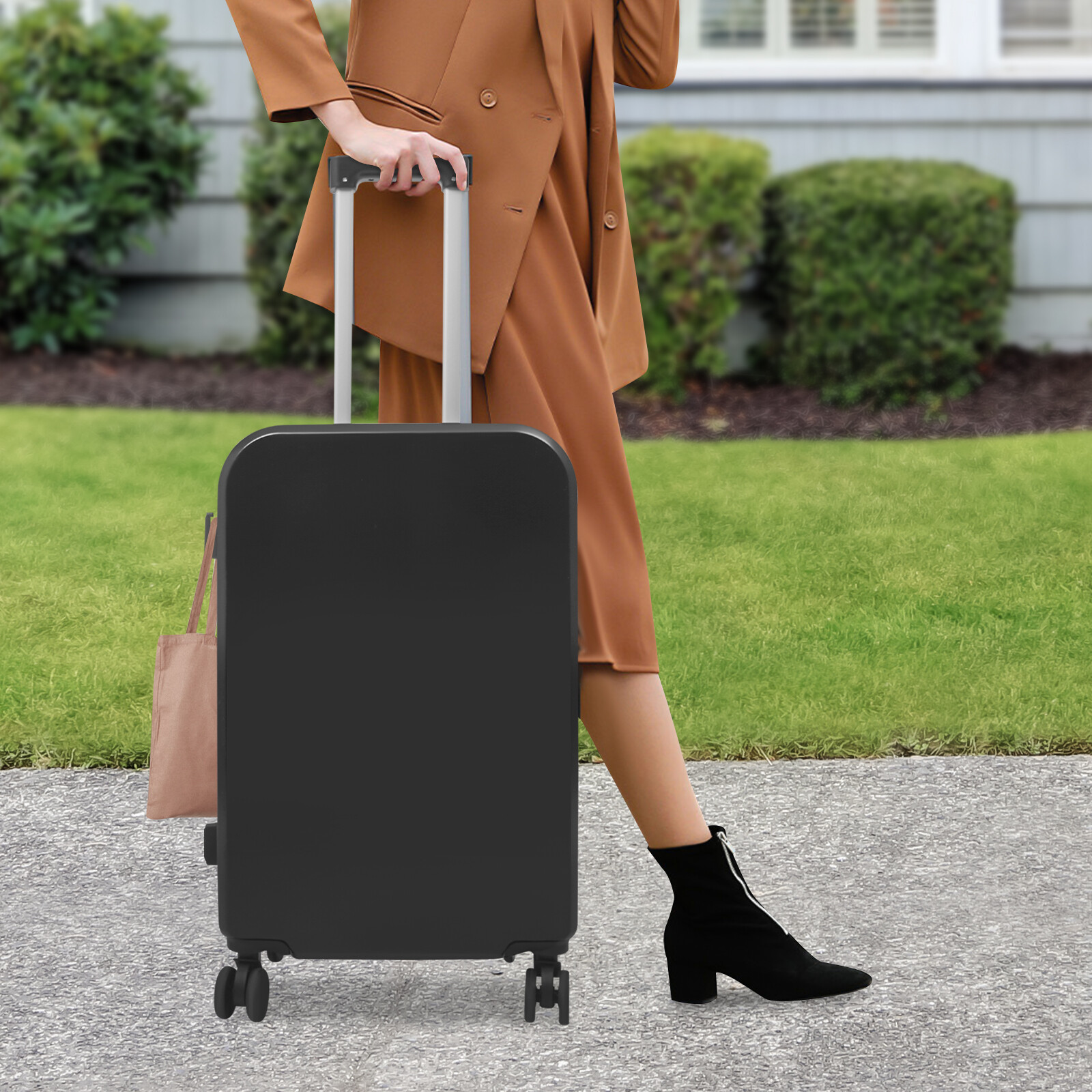 24" Carry-On Luggage Suitcase Wheels ABS Hard Trolley Case W/USB Port Travel Bag