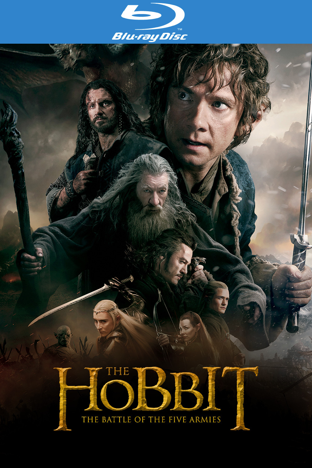The Hobbit: The Battle of the Five Armies (Blu-ray, 2014) -Disc Only-