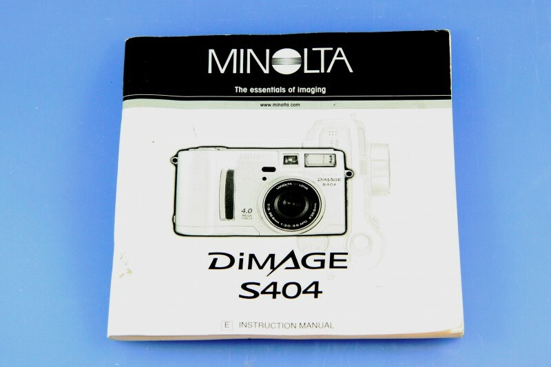 Instructions Minolta Dimage S404 S 404